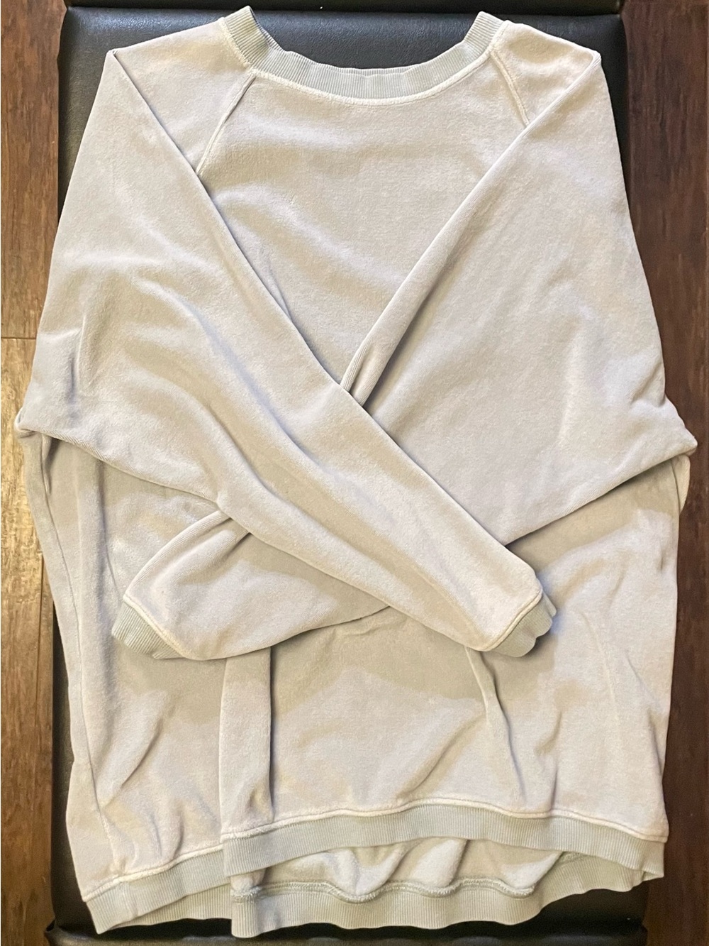 aerie Light Blue Gray Pullover Oversized Sweatshirt